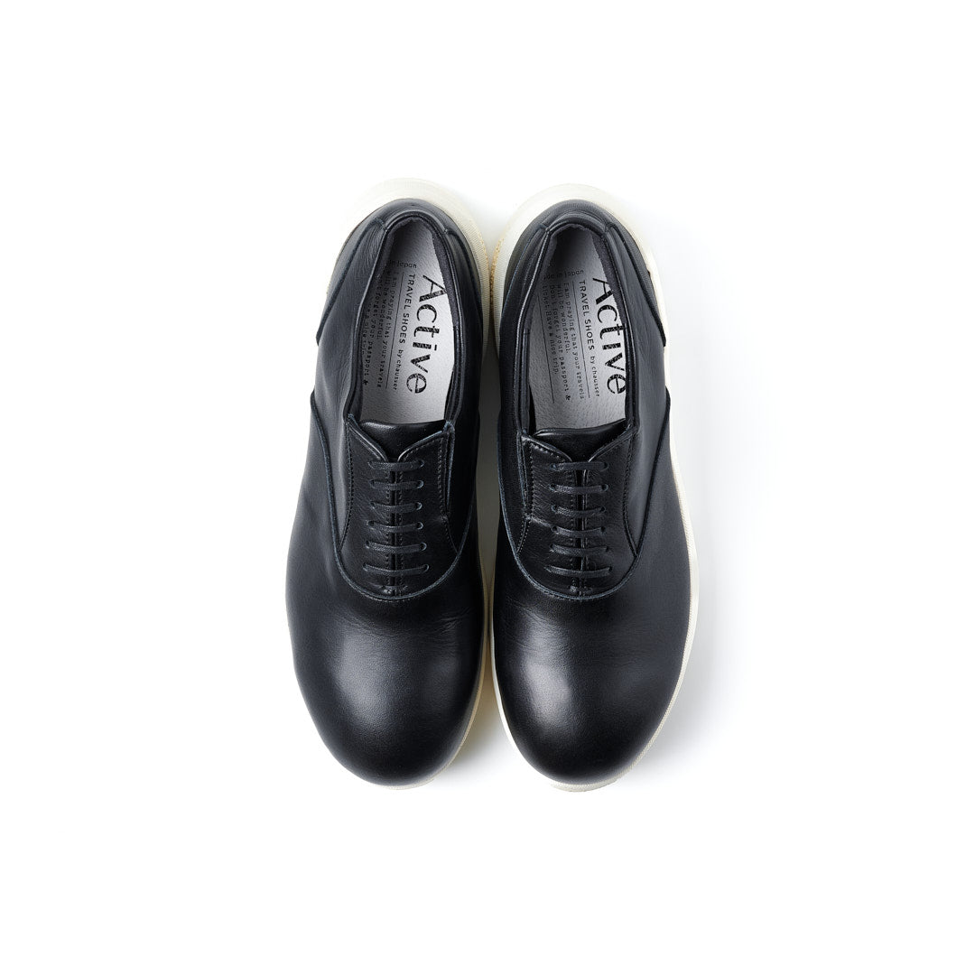 TRA-026 PLAIN TOE OXFORD SHOES BL/WH