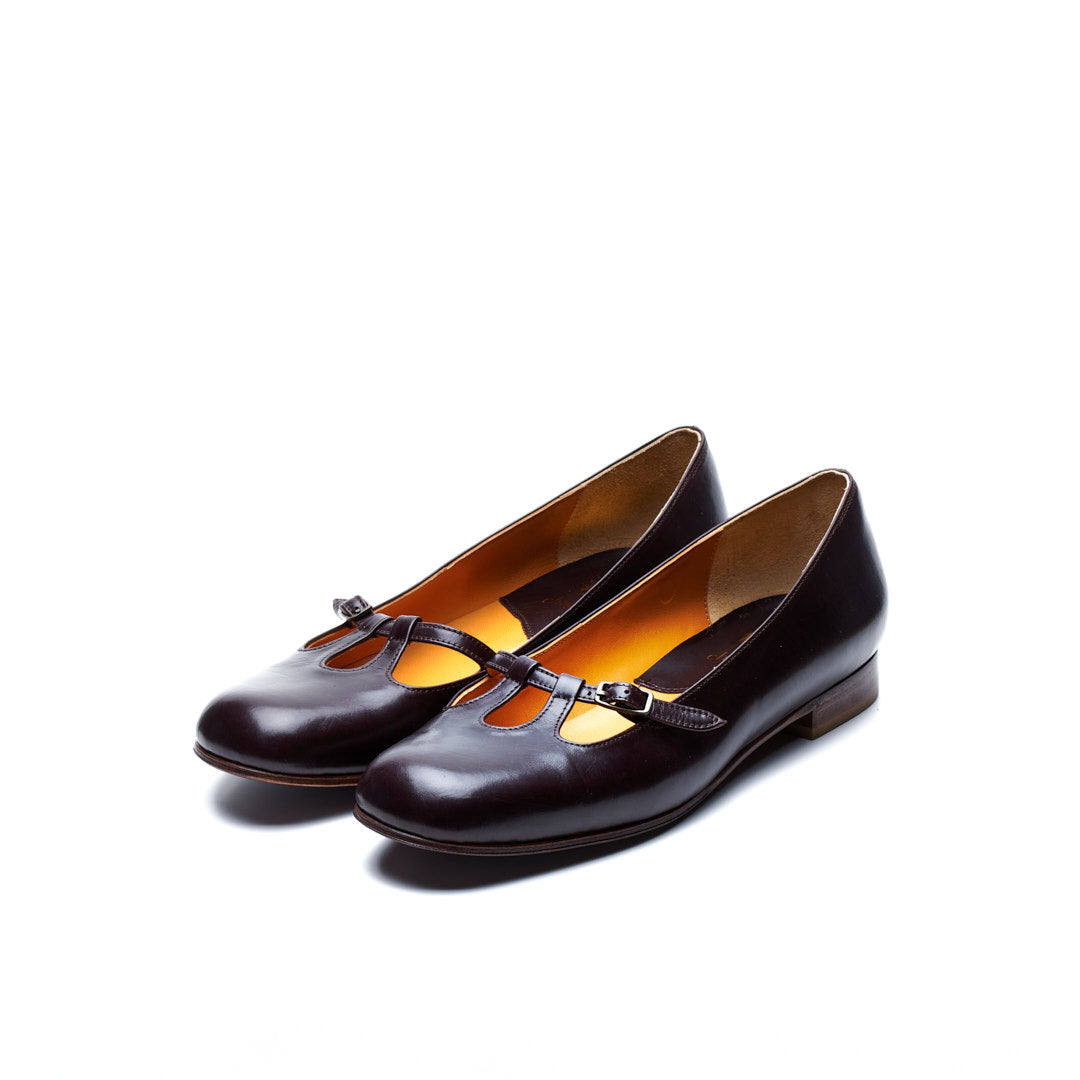 C-2357 STRAP SHOES DBR