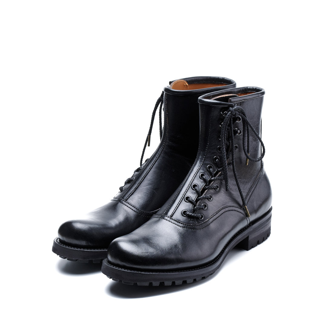 C-7057 SIDE LACE-UP BOOTS BL