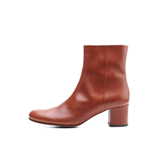 C-2360 PLAIN TOE SIDE-ZIP BOOTS BR