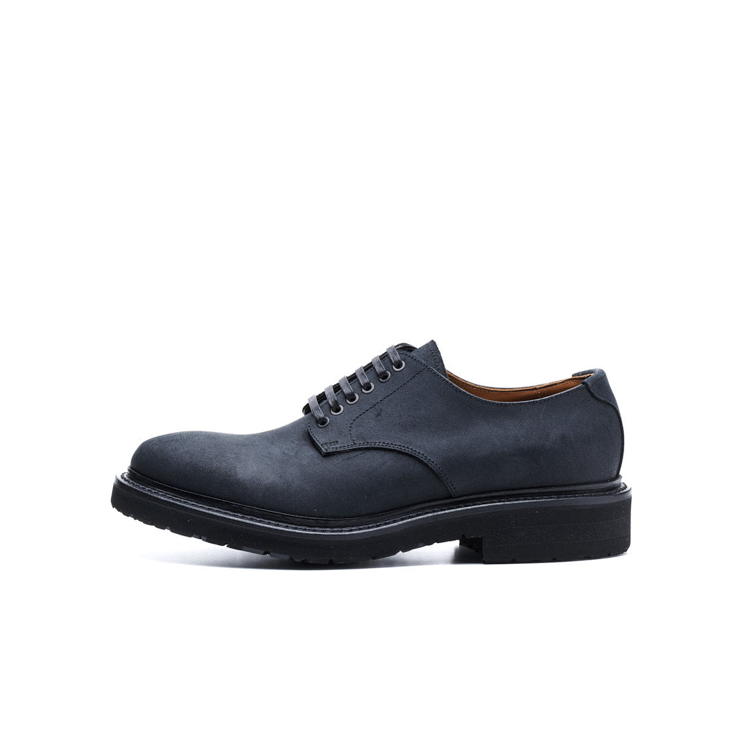 C-7059 PLAIN-TOE DERBY SHOES BL