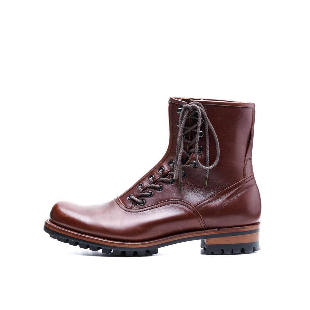 C-7057 SIDE LACE-UP BOOTS DBR