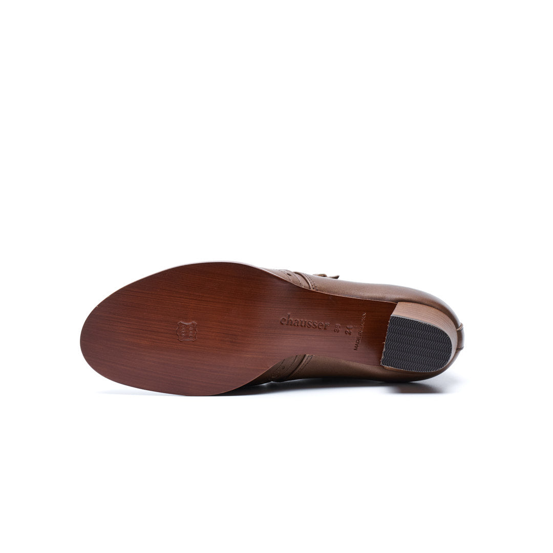 C-2359 SINGLE MONK HEEL BOOTS DBR