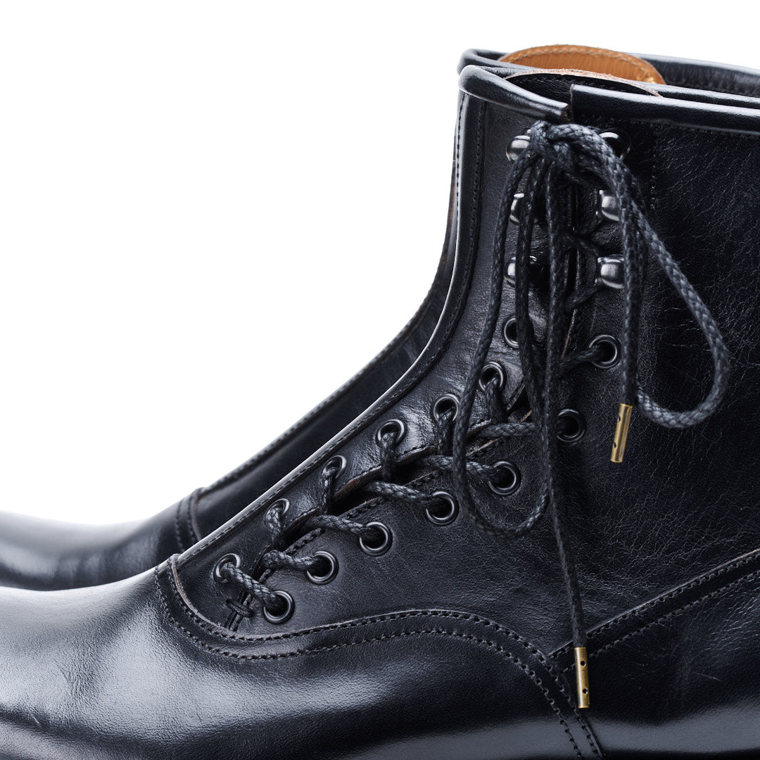 C-7057 SIDE LACE-UP BOOTS BL
