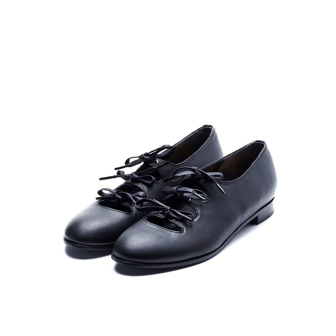 C-2362 RIBBON FLAT SHOES BL