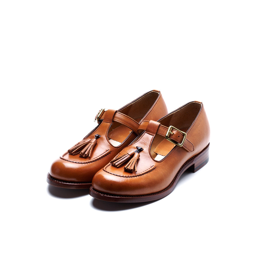 PC-5082 TASSEL T-STRAP SHOES BR