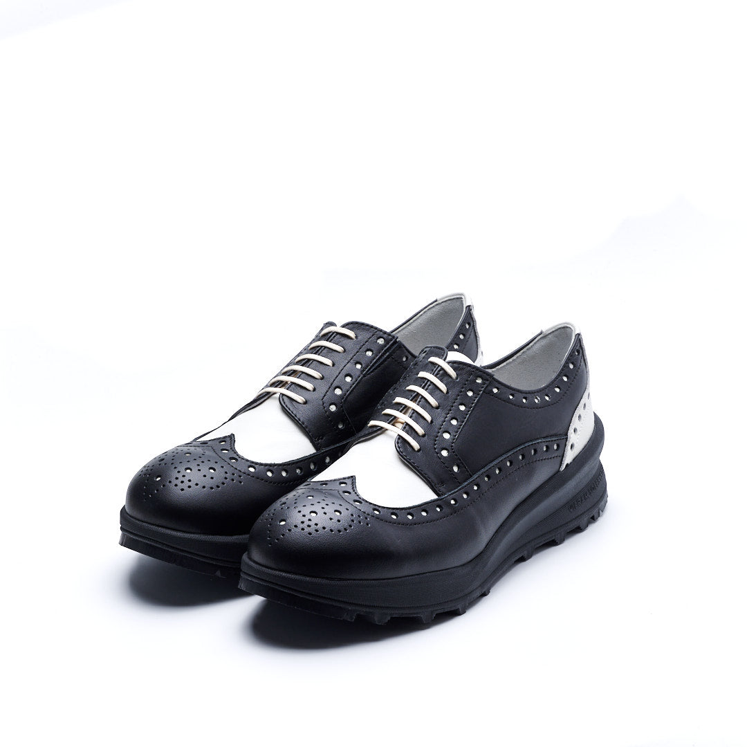 TRA-027 WING TIP SHOES BL/WHC
