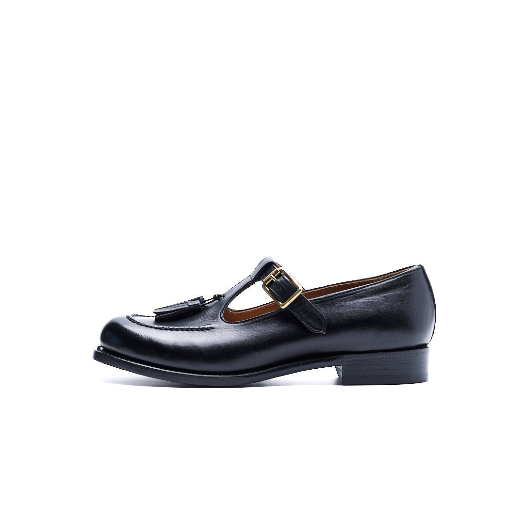 PC-5082 TASSEL T-STRAP SHOES BL