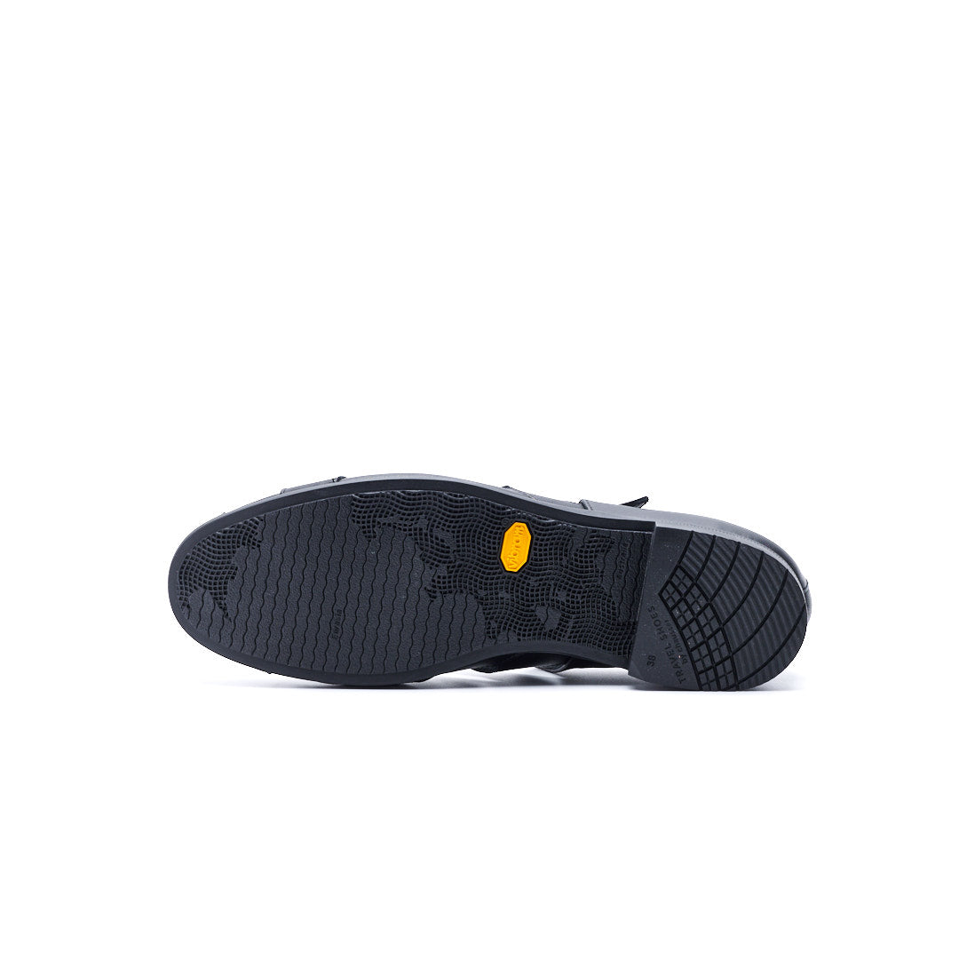 TR-029 WOVEN LEATHER STRAP SHOES BL