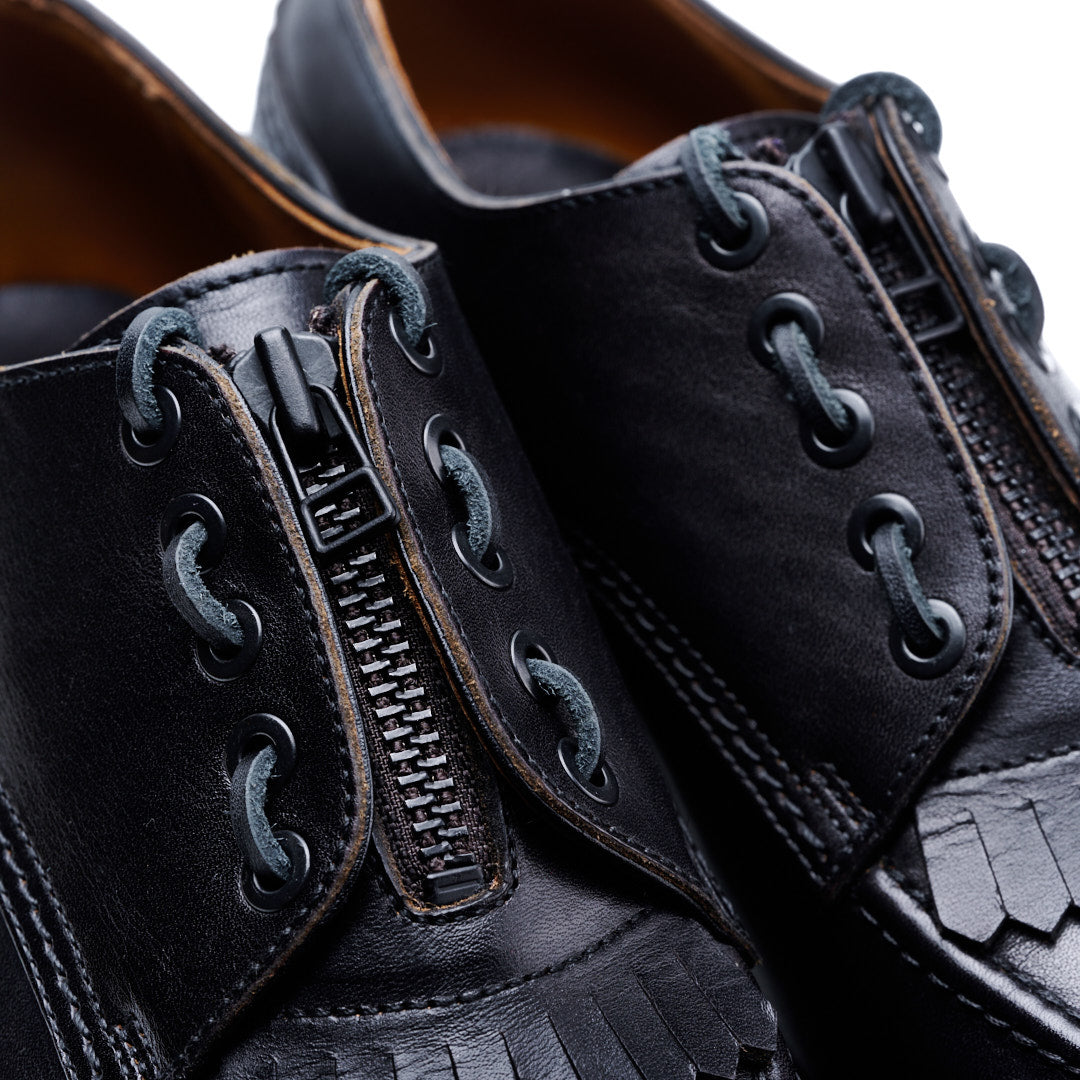 C-7062 U-MOCHA ZIPPER UNIT SHOES BL