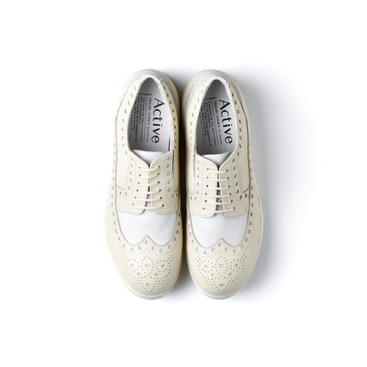 TRA-027 WING TIP SHOES CRM/WHC