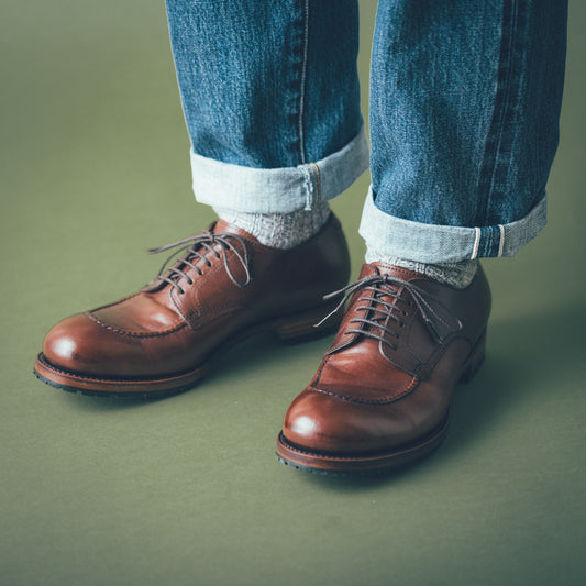 C-7053 U-MOCHA LACE-UP SHOES DBR