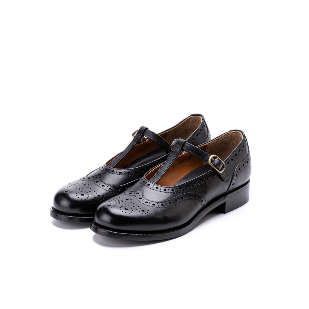 PC-5042 T-STRAP SHOES BL