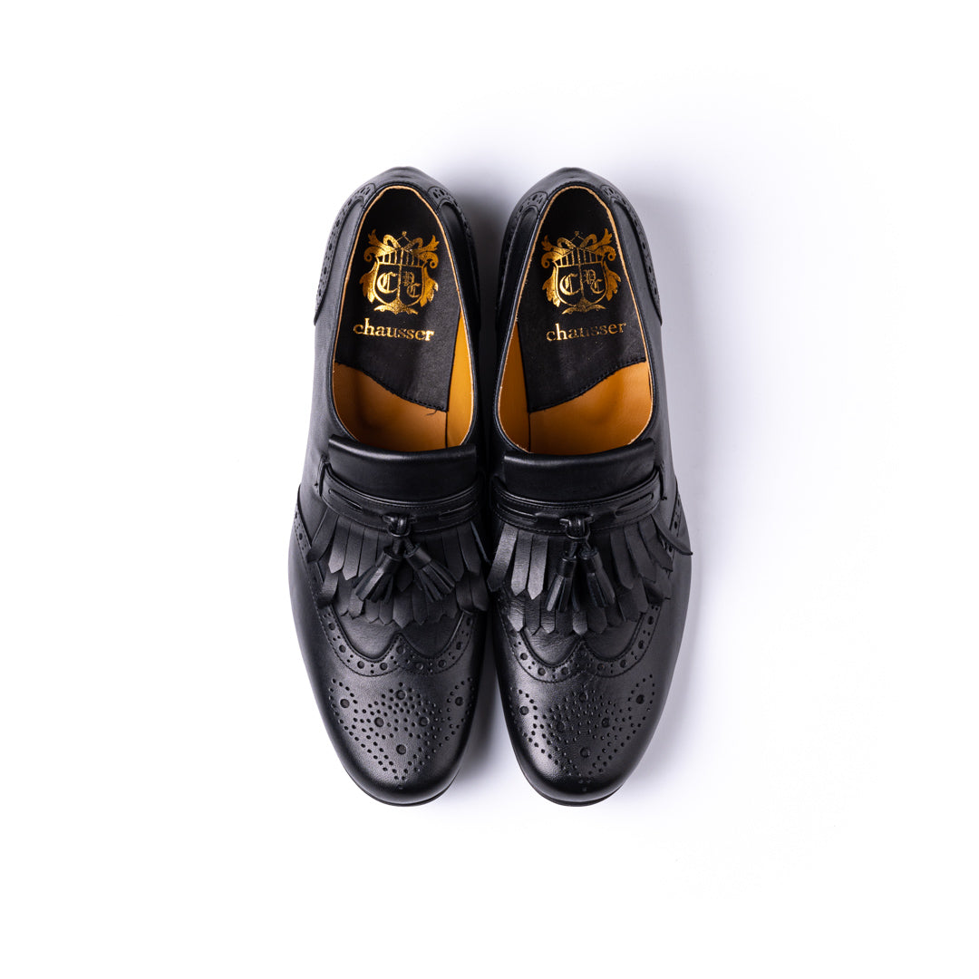 C-2143 KILTIE TASSEL LOAFERS BL