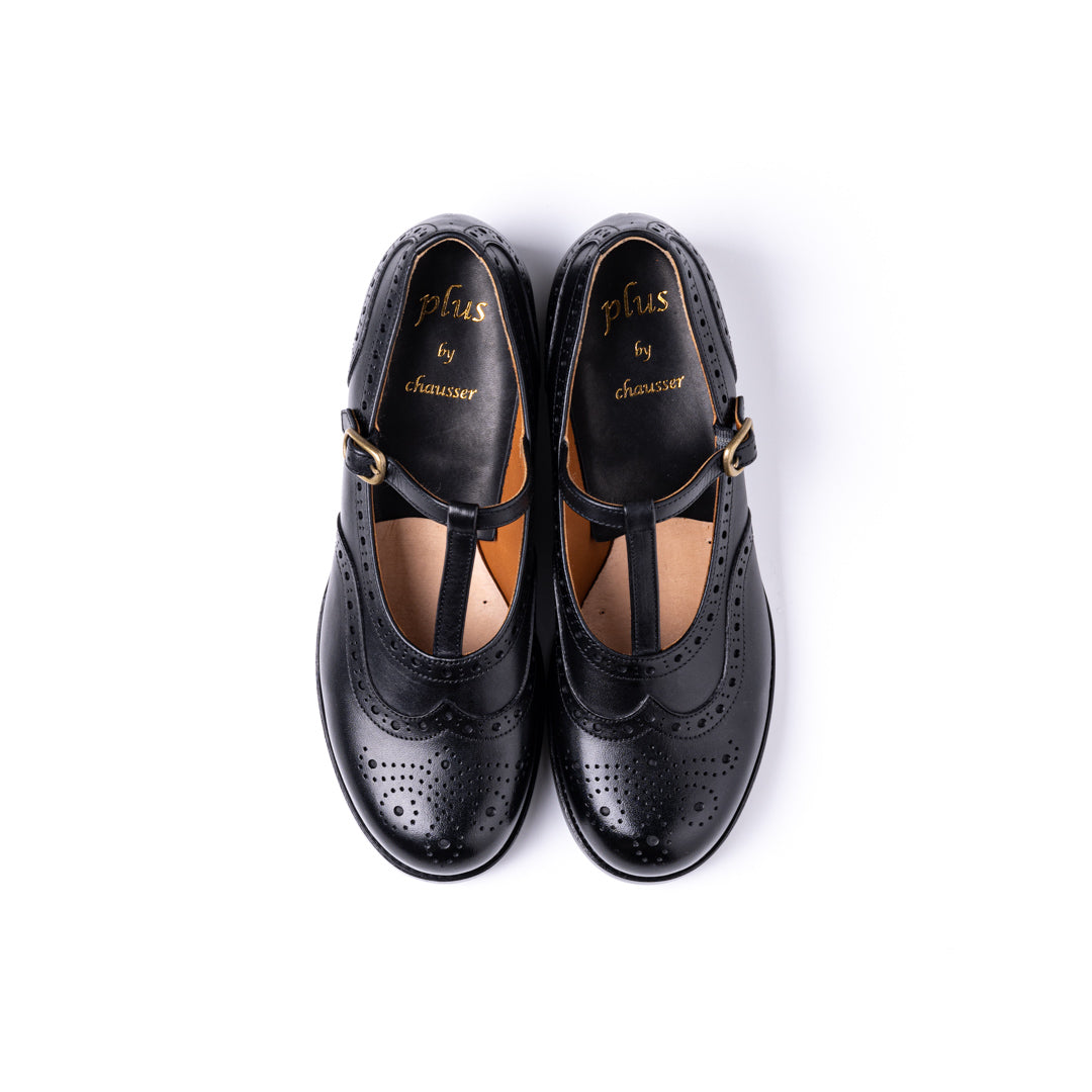 PC-5042 T-STRAP SHOES BL
