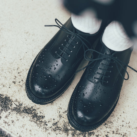 PC-5058 WATERPROOF PLAIN TOE SHOES BL