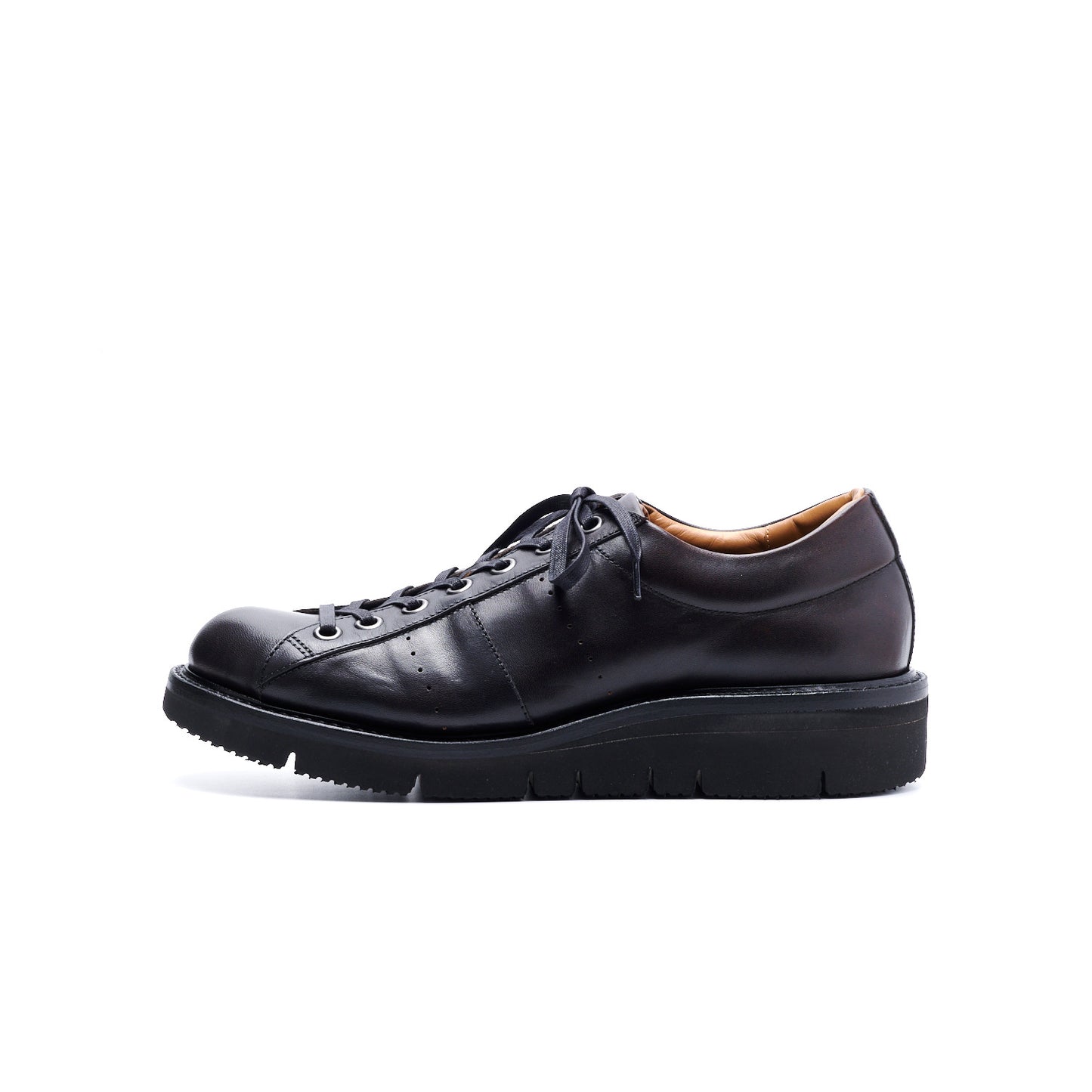 【10月中旬入荷予定】SU-112　LEATHER LOW-CUT SNEAKERS BL
