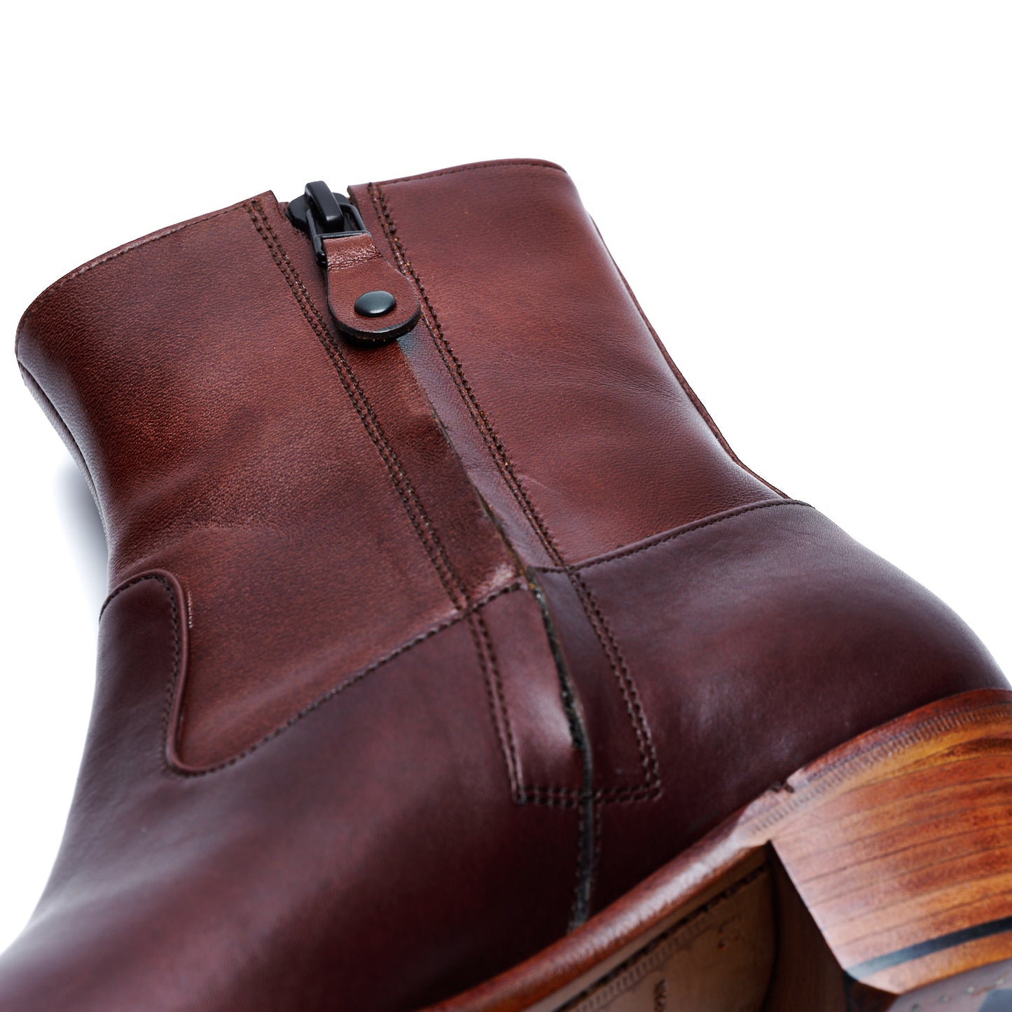 【10月中旬入荷予定】PC-5087　WESTERN HEEL BOOTS DBR