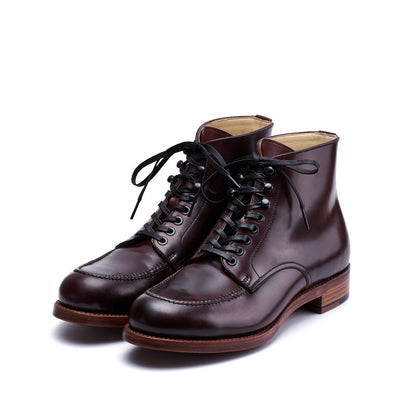 SU-110C　CORDOVAN U-MOCHA LACE-UP BOOTS BGD