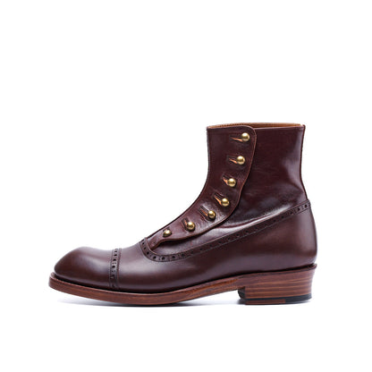 C-7039　BUTTON BOOTS DBR/C