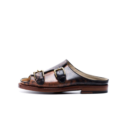 【受注生産】SU-105E　CORDOVAN DOUBLE MONK SANDALS RC-BL　※数量限定