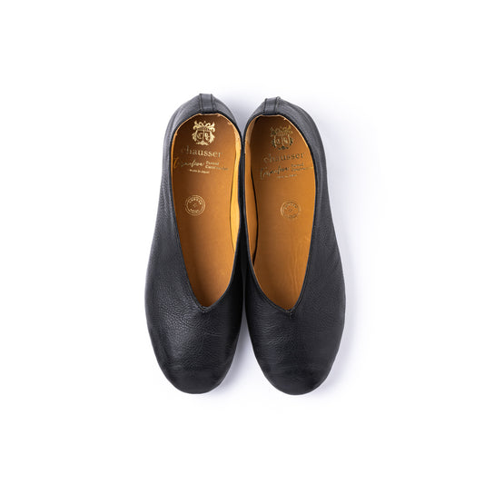 CT-01　V-CUT FLAT SHOES BL