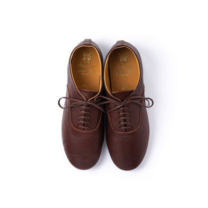 CT-02　LACE-UP FLAT SHOES DBR