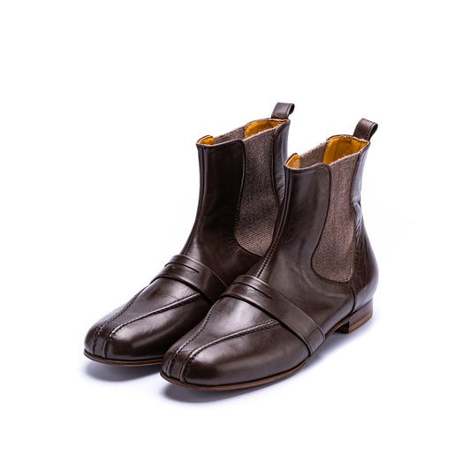 C-2329　SIDE-GORE LOAFER BOOTS DBR