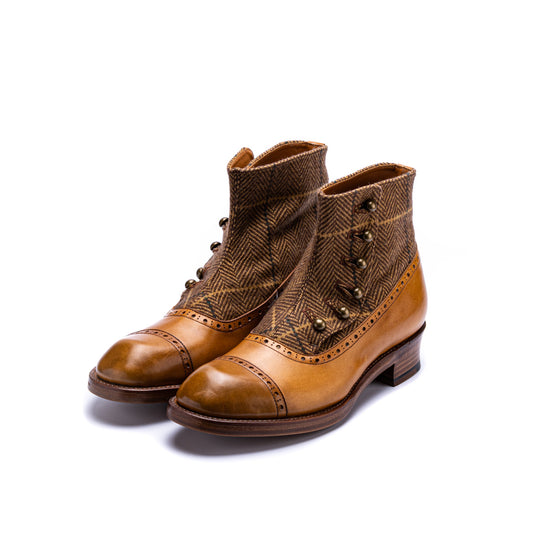 PC-5063TW　BUTTON BOOTS BR/BRTW