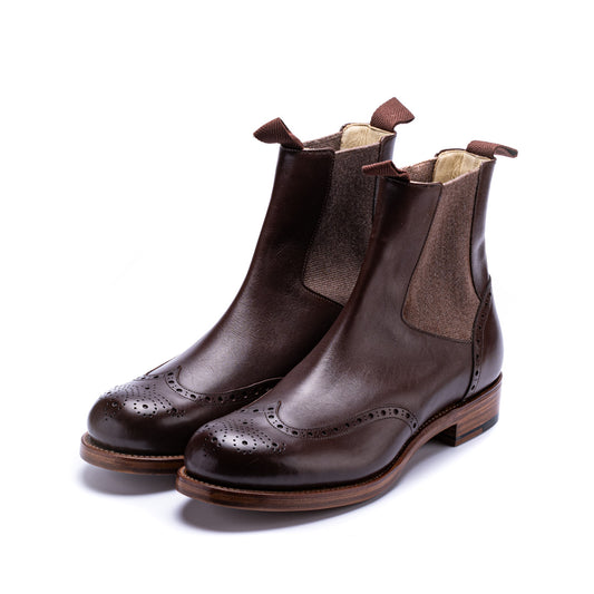 SU-108　WINGTIP SIDE-GORE BOOTS DBR