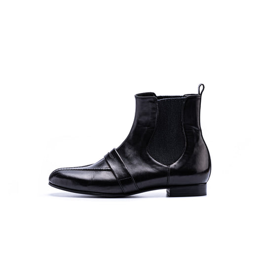 C-2329　SIDE-GORE LOAFER BOOTS BL