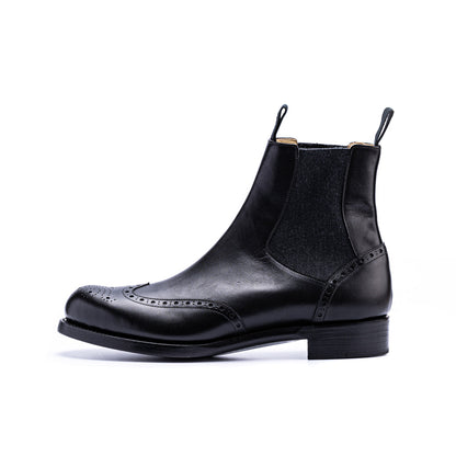 SU-108　WINGTIP SIDE-GORE BOOTS BL