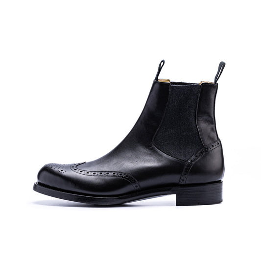SU-108　WINGTIP SIDE-GORE BOOTS BL