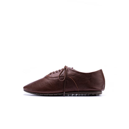 CT-02　LACE-UP FLAT SHOES DBR
