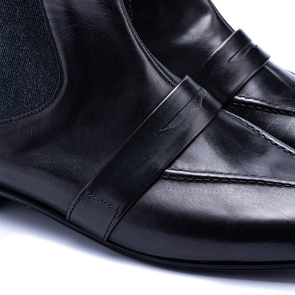 C-2329　SIDE-GORE LOAFER BOOTS BL