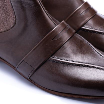 C-2329　SIDE-GORE LOAFER BOOTS DBR