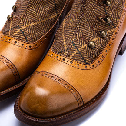 PC-5063TW　BUTTON BOOTS BR/BRTW
