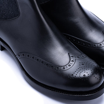 SU-108　WINGTIP SIDE-GORE BOOTS BL