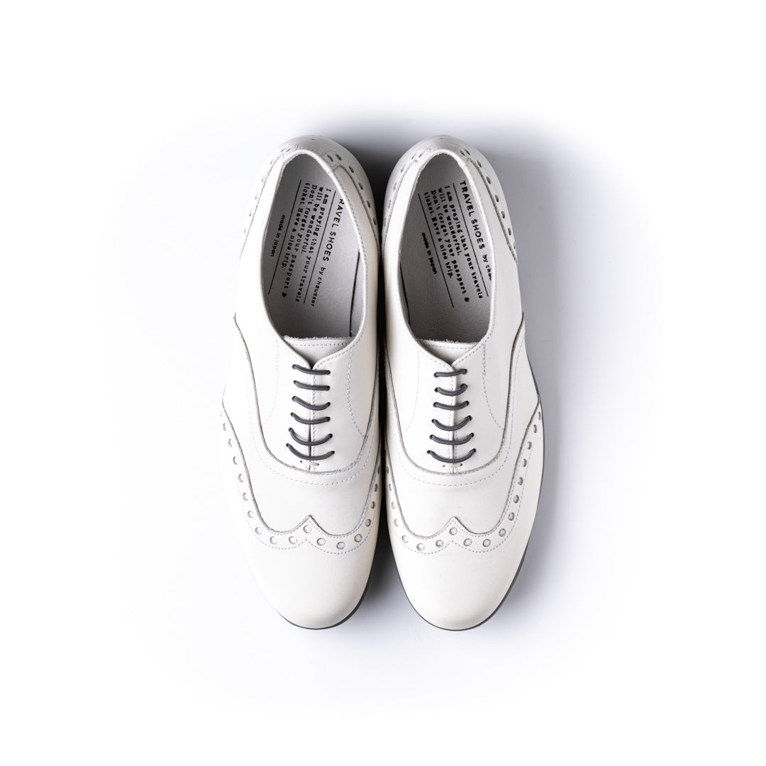 靴 TR-004 TRAVEL SHOES by chausser TR-004 WINGTIP SHOES WH/GY – chausser online store