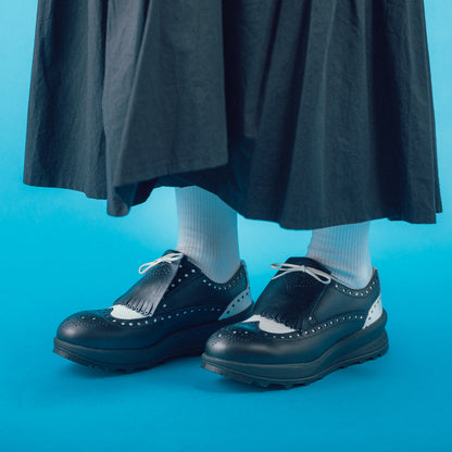 TRA-027　WING TIP SHOES BL/WHC