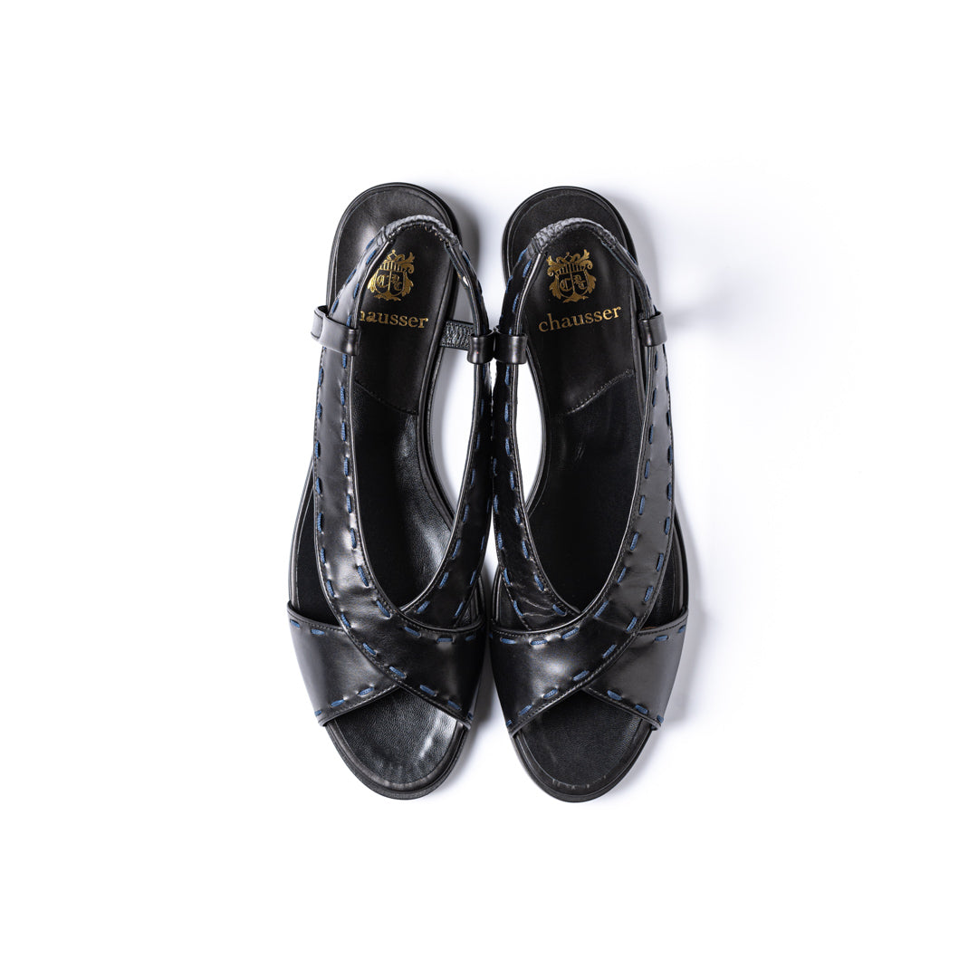 C-2337　CROSS SANDALS BL