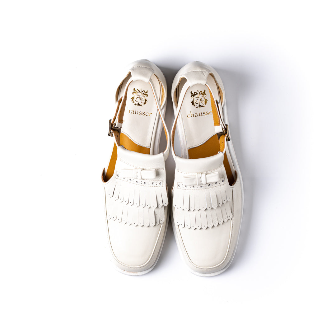C-2340　U-TIP KILTIE SANDALS WH