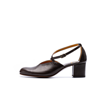 C-2334　CROSS STRAP PUMPS DBR