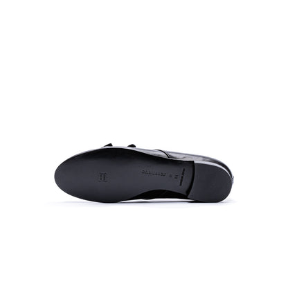 C-2335　DOUBLE MONK SLIP-ON SHOES BL