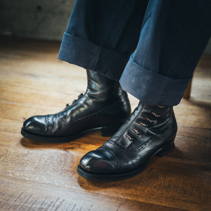 C-7063　BUTTON BOOTS BL