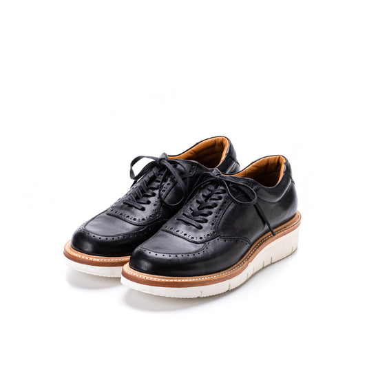 PC-5065　LEATHER SNEAKERS BL/WHヌメ
