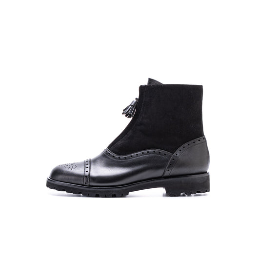 C-2317　FRONT ZIP BOOTS BL/BLS