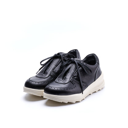 TRA-024　LEATHER SNEAKERS BL/WH