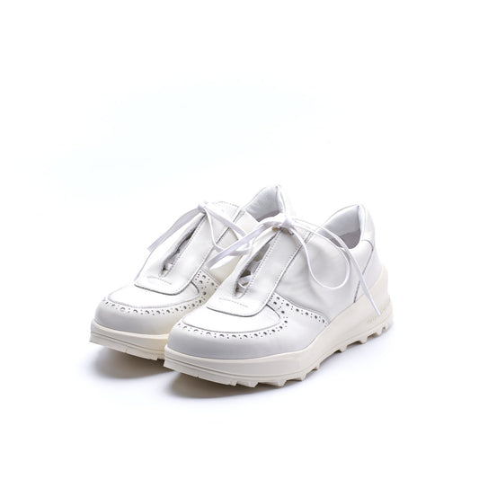 TRA-024　LEATHER SNEAKERS WH
