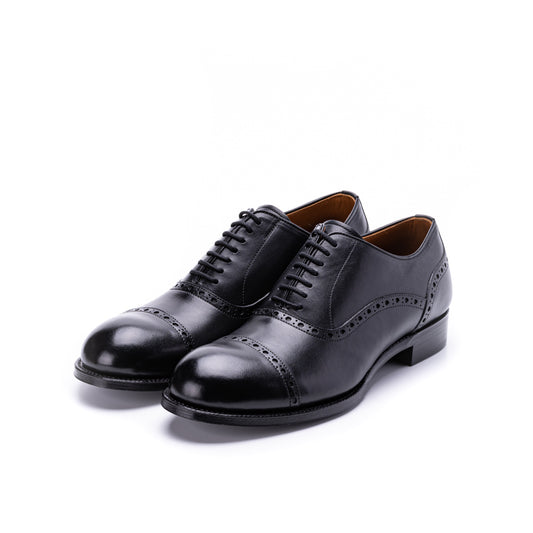 C-7006　CAP-TOE BROGUE SHOES BL